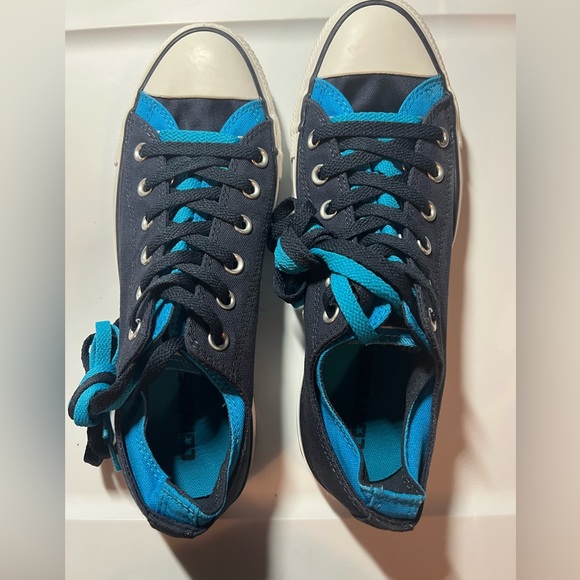 New Converse All Star Double Tongue Black Canvas Low Sneakers Unisex Size M8/W10 - Picture 5 of 7